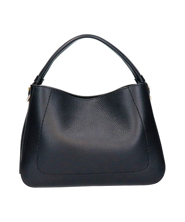 INTER-CHAUSSURES 【LORISTELLA】ミディアムサイズレザーハンドバッグ ブラック