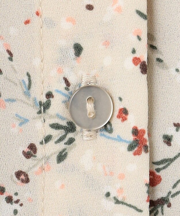 ANY 【洗濯機可】プリントブラウス ベージュベース