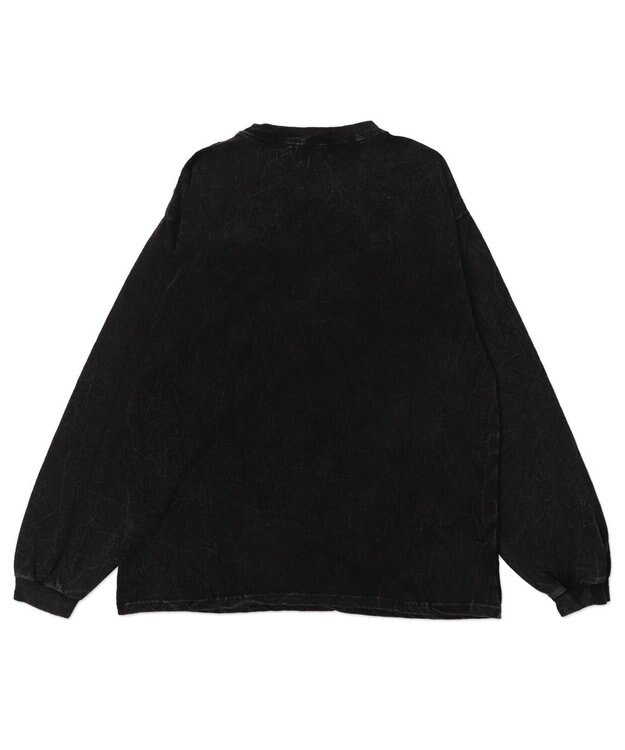 WEGO 【ユニセックス着用ITEM】ケミカルウォッシュグラフィックT（LS） ブラック