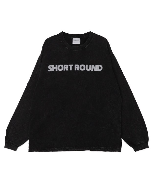 WEGO 【ユニセックス着用ITEM】ケミカルウォッシュグラフィックT（LS） ブラック