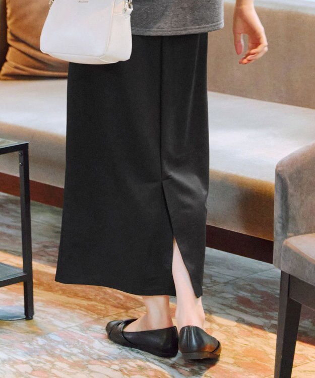 Tiaclasse 【選べる】フレア＆タイトカノコスカート セミタイト：ブラック