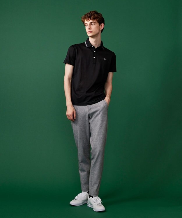 23区GOLF 盛夏対応のマルチ機能【接触冷感・UVケア・吸水速乾】【MEN】カノコシャツ ブラック系