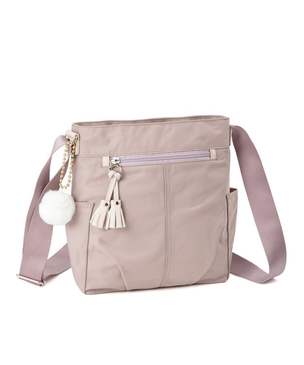 ACE BAGS & LUGGAGE kanana project collection タッセル-e ショルダーバッグ 縦 68871 モーヴピンク