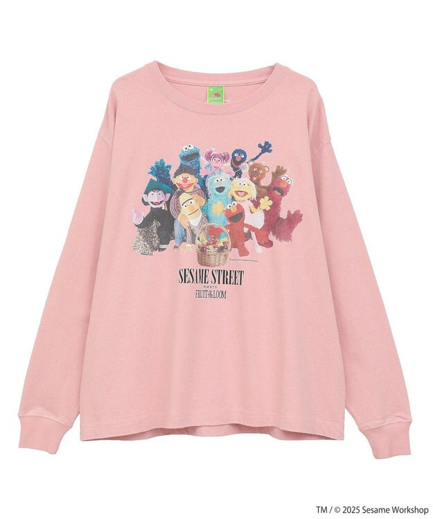 Green Parks セサミストリートミーツフルーツオブザルーム　ロンＴＥＥ Pink
