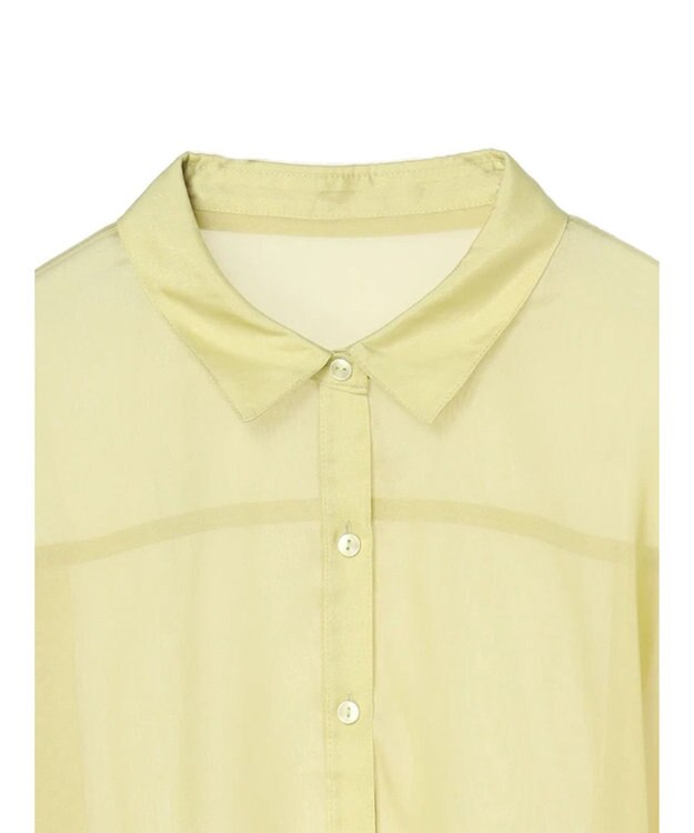 Green Parks ・ＥＬＥＮＣＡＲＥ　ＤＵＥ　ラメシフォンショートシャツ Yellow