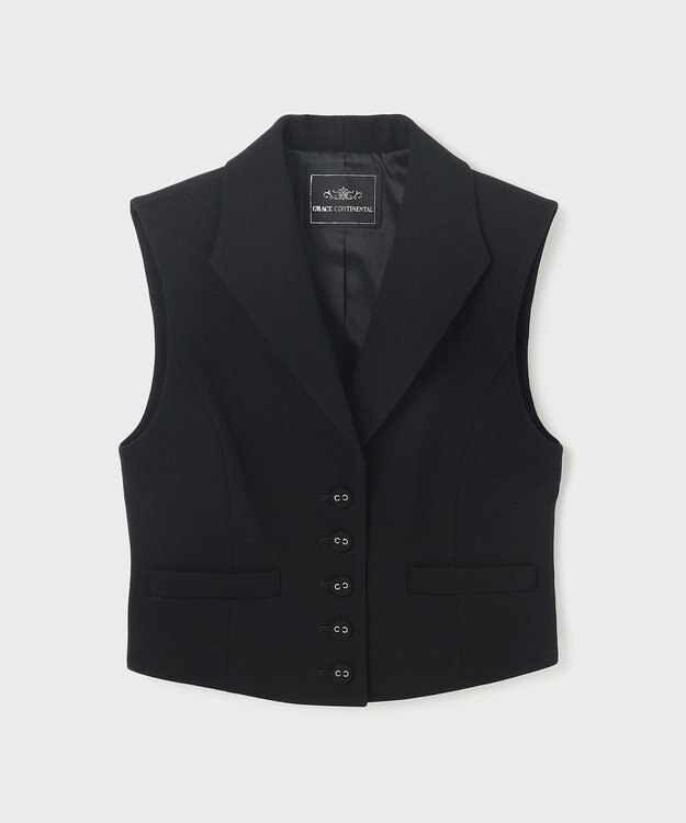 GRACE CONTINENTAL トリアセジャージジレ ブラック