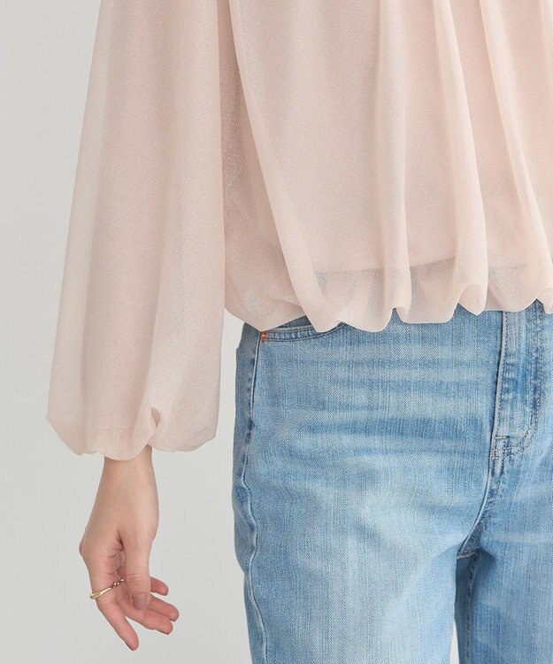 earth music&ecology シアーバルーンプルオーバー Pink Beige