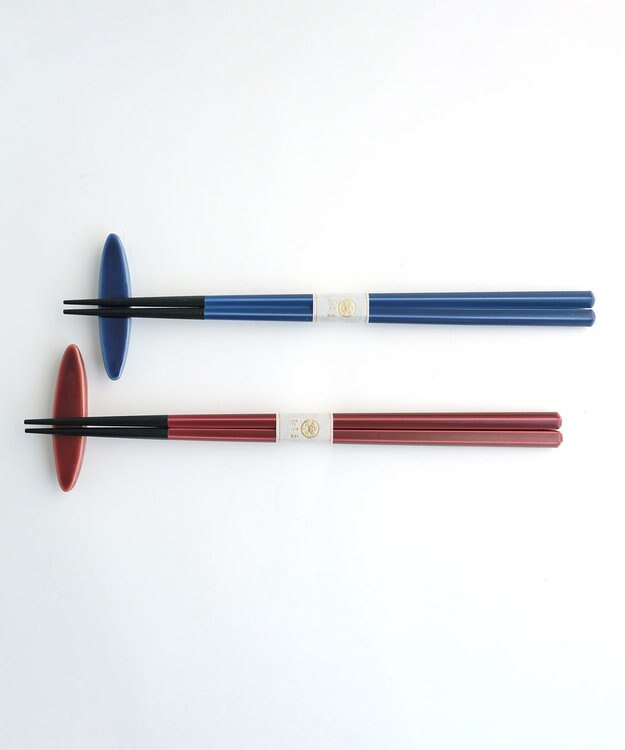 たち吉 【たち吉】かさね色箸・箸置セット葡萄染〈箸2膳・箸置2個〉 ブルー