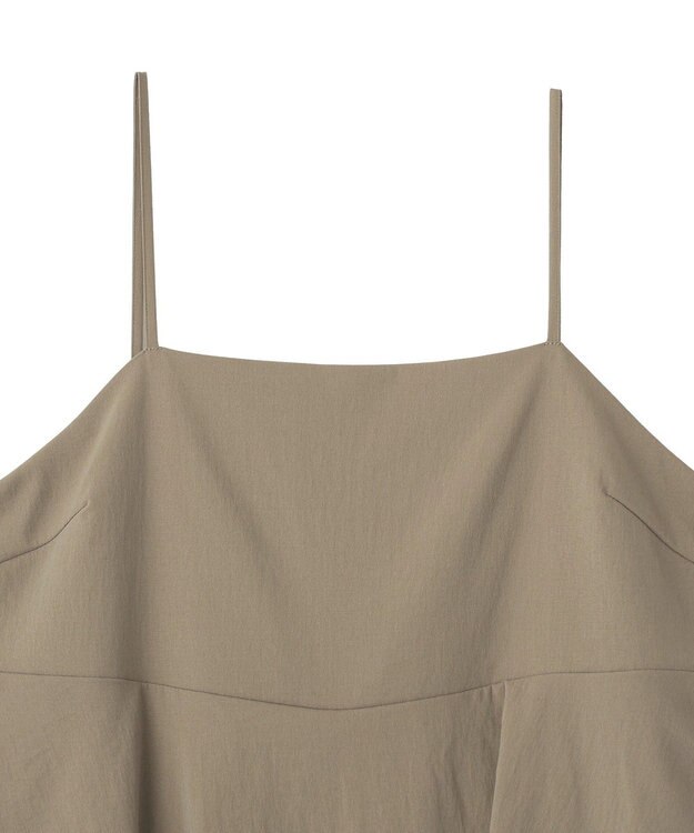 YECCA VECCA ドライタッチペプラムサロペット Dark Beige