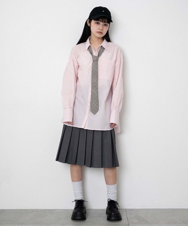 WEGO ボリュームBIGシャツ ピンク