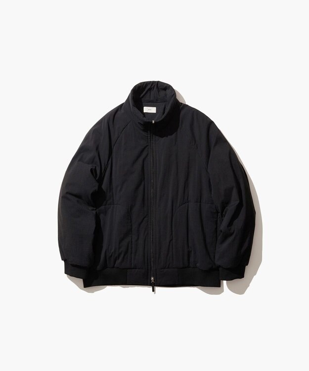 ATON MAT AIRY NYLON | ウールパテッドスタンドジャケット - UNISEX BLACK