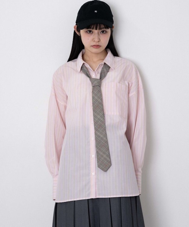 WEGO ボリュームBIGシャツ ピンク