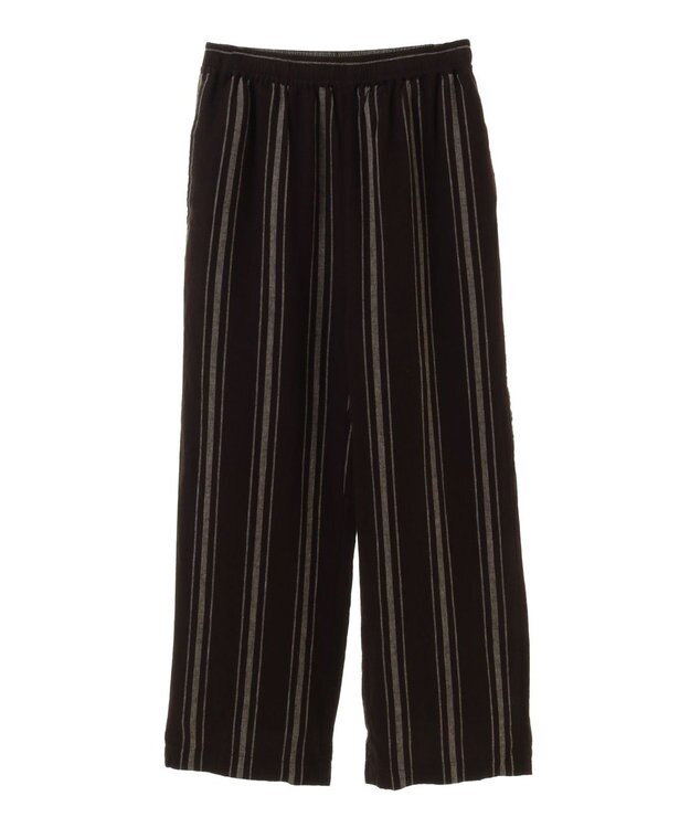 CRAFT STANDARD BOUTIQUE リネンレーヨンストライプイージーパンツ Stripe Brown