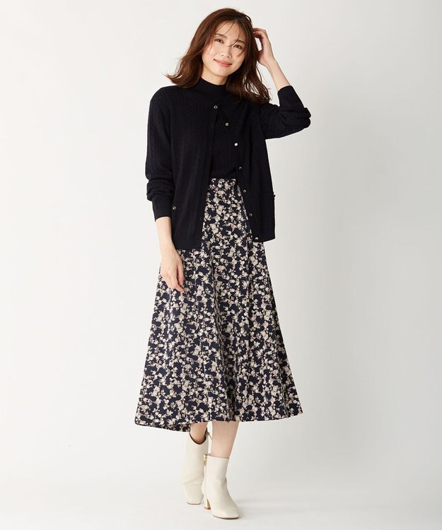 J.PRESS LADIES 【洗える】KNIT BASIC ニット ネイビー系