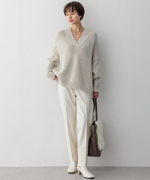 23区 L 【GLOW11月号掲載】ヘアリーラメリリー バルキー ニット アイボリー系