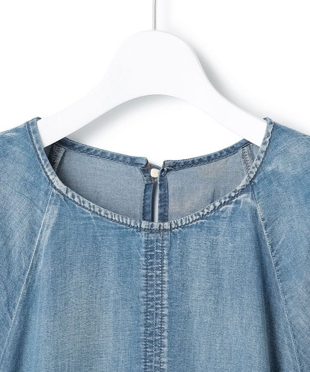 J.PRESS YORK STREET 【WOMEN】デニムダンガリー ワンピース ダルブルー系