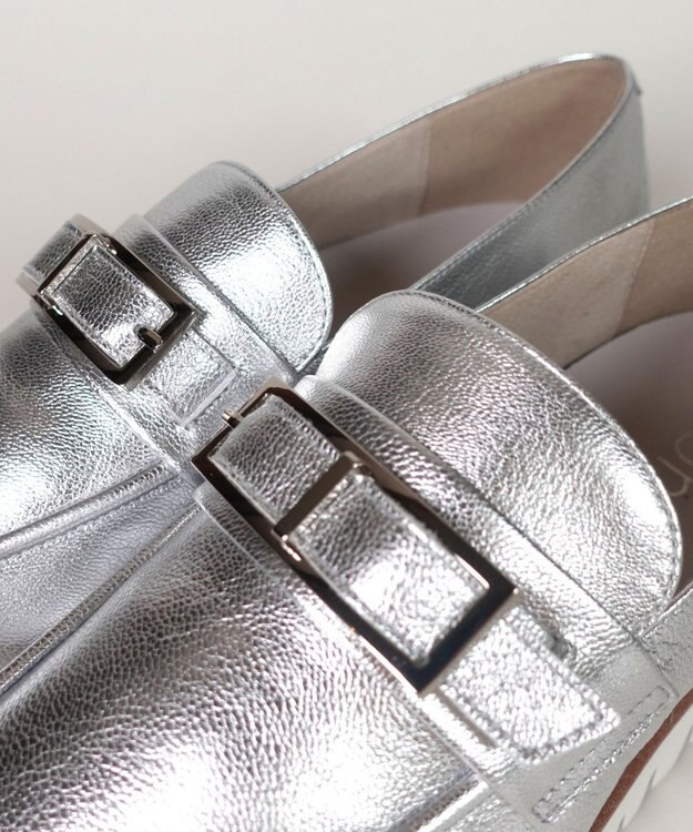 Dominic3 スニーカーソール バックルレザーローファー ブラックエナメル