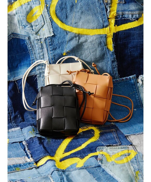 AMERICAN HOLIC 編み込みショルダーミニＢＡＧ Ivory