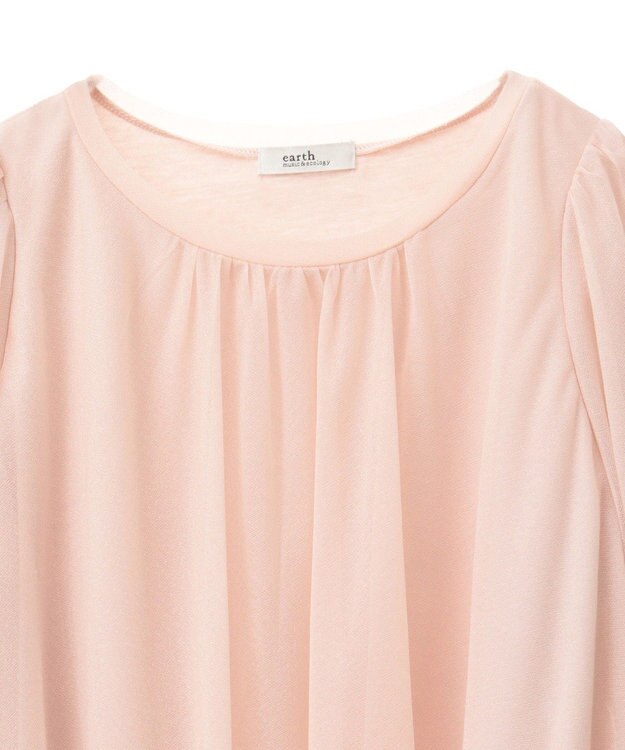 earth music&ecology シアーバルーンプルオーバー Pink Beige