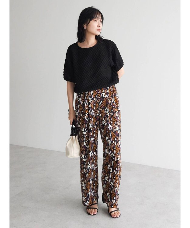 Green Parks アート柄イージーパンツ Purple