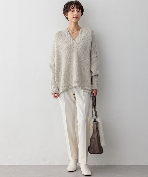 23区 L 【GLOW11月号掲載】ヘアリーラメリリー バルキー ニット アイボリー系