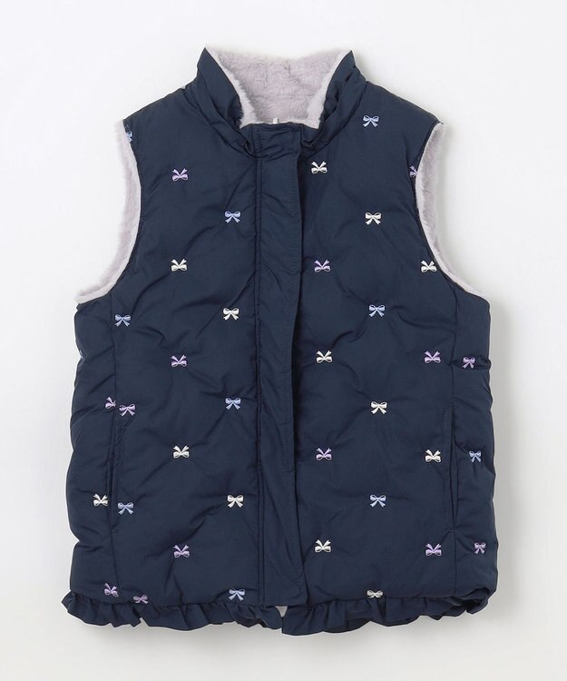 ANY KIDS 中綿リバーシブルベスト ネイビー