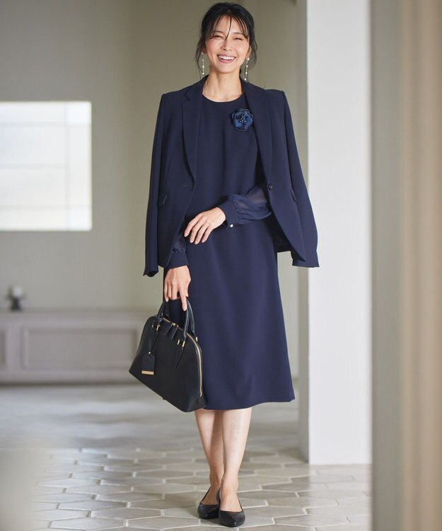 23区 サブバッグ付き 2WAYラウンド トートバッグ ブラック系