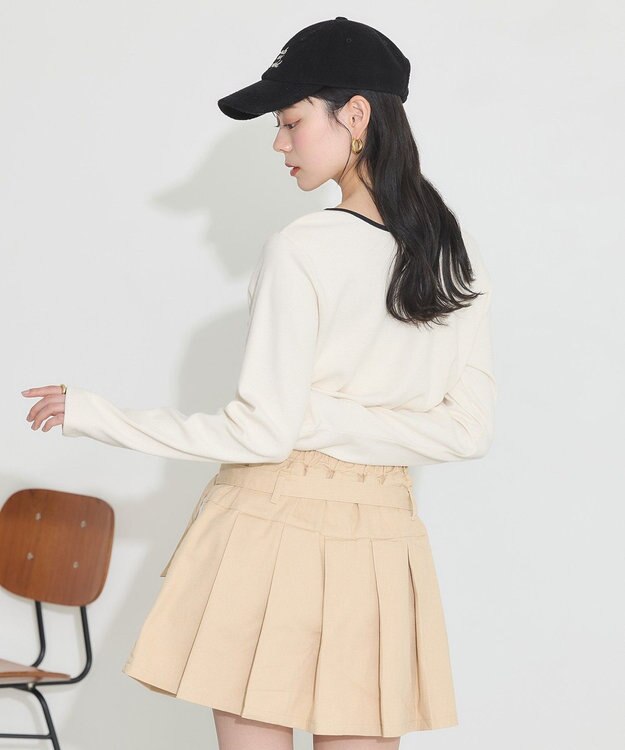 earth music&ecology ２ＷＡＹ釦リブプルオーバー Ivory