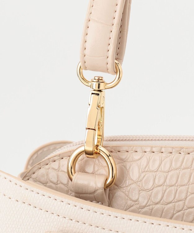 ANY SIS 【美人百花7月号掲載】レディノーブルスクエアブガッティ バッグ アイボリー