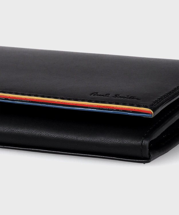 Paul Smith ストライプカラードエッジ 長財布 ブラック