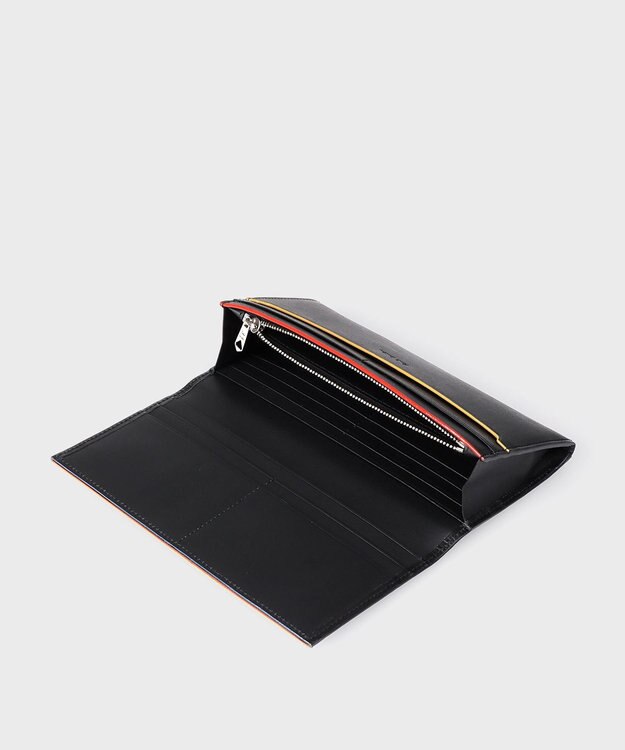 Paul Smith ストライプカラードエッジ 長財布 ブラック