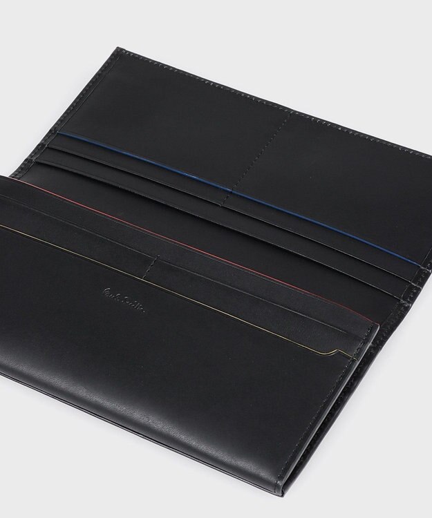 Paul Smith ストライプカラードエッジ 長財布 ブラック