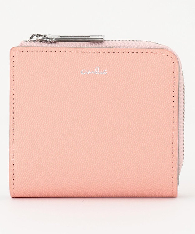 airlist 【収納力・バイカラー】コンパクト二つ折り財布　Stella　ステラ サーモンピンク×トープ
