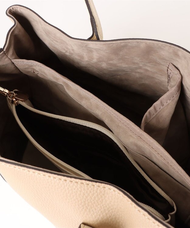 UNBILLION カシュカシュ cachecache / パーテーションPUトートバッグL ベージュ