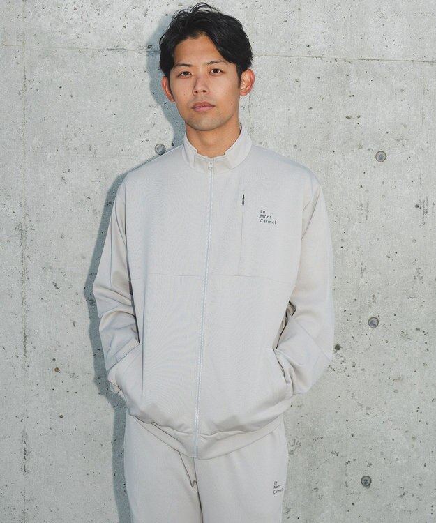 SHARE PARK MENS 【UVカット・吸水速乾・ストレッチ・軽量・アンチピリング 】ダンボールトラックジャケット（L・XLサイズ） ベージュ系