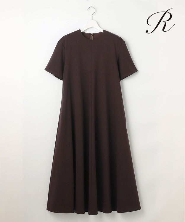 23区 S 【R(アール)】ハイゲージポンチジャージー ワンピース ダークブラウン系