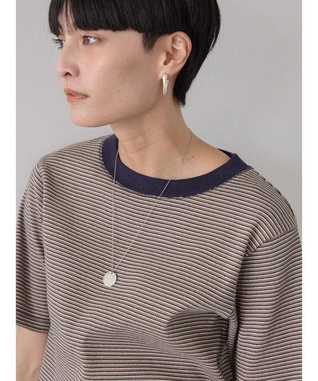 AMERICAN HOLIC ミジンボーダーカットプルオーバー Navy