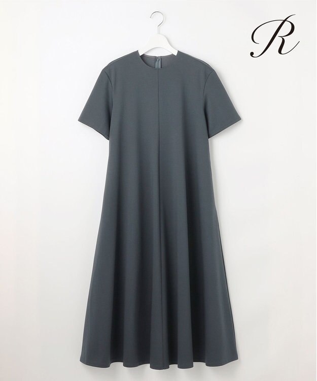 23区 L 【R(アール)】ハイゲージポンチジャージー ワンピース スレートグレー系