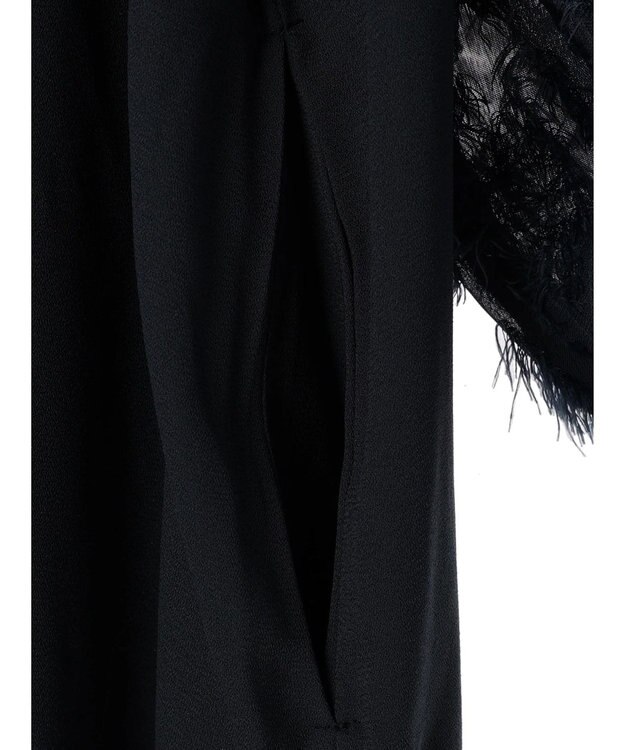 CRAFT STANDARD BOUTIQUE 袖ジャガードラグランワンピース Navy