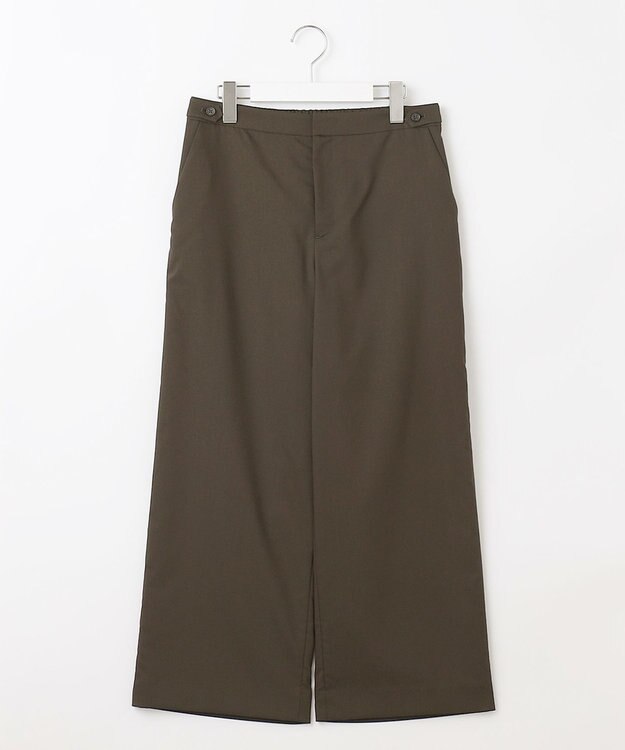 J.PRESS LADIES 【洗える】ハイテンションT/Rライトカルゼ セミワイド パンツ カーキ系
