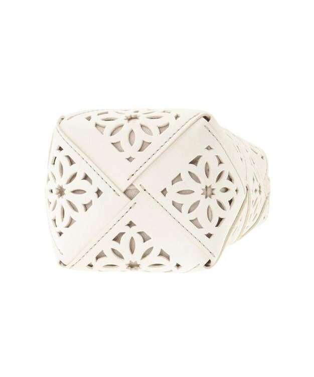 genten サステナブルカットワーク ポシェット シロ