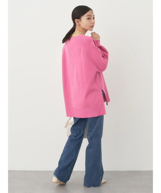 earth music&ecology サイドスリットルーズチュニック Pink