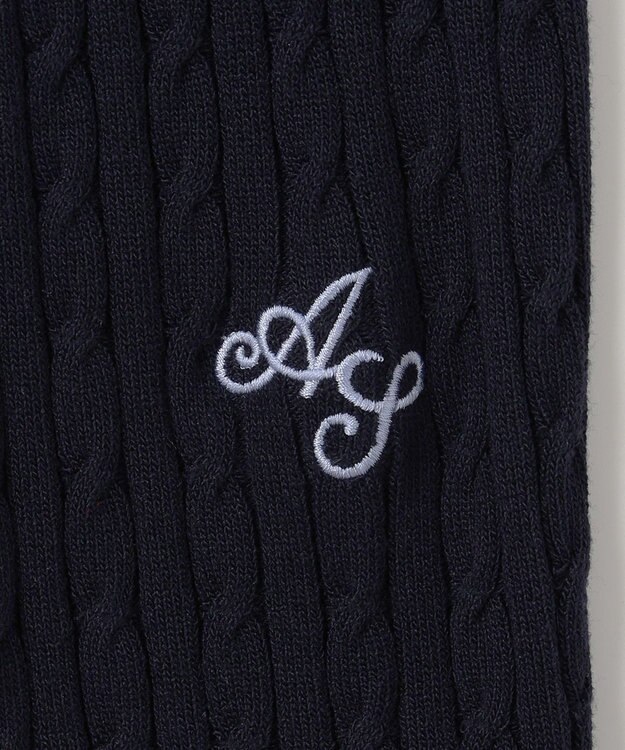 ANY SIS L ケーブルニット カーディガン ネイビー