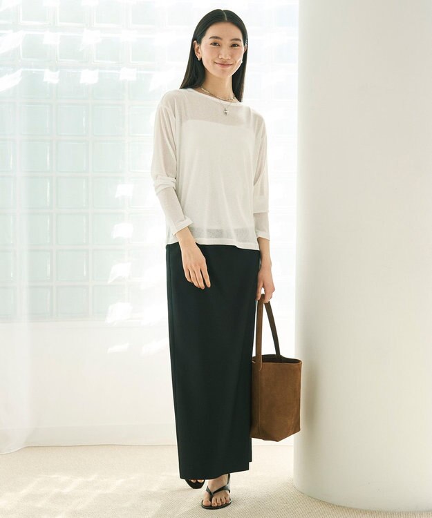 UNFILO L Iラインスカート ブラック