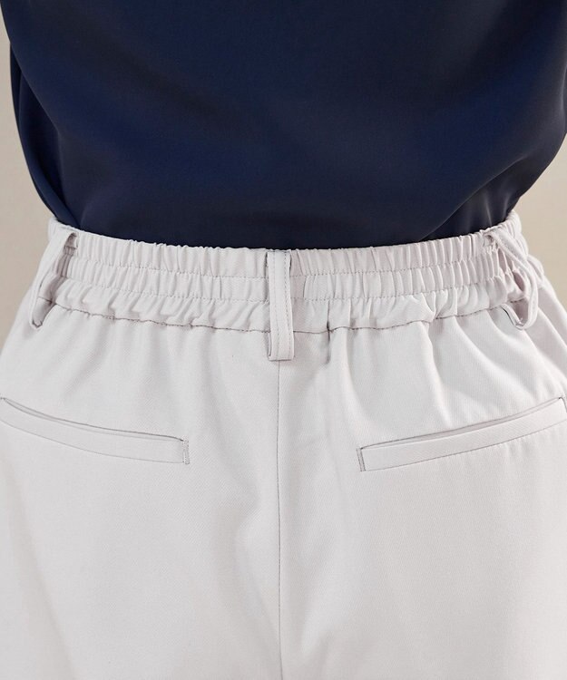 Tiaclasse 【小倉優子さん着用・ダブルクロス・洗える】テーパードパンツ グレージュ