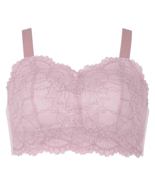 AMPHI ナイトブラ 眠っている間もバストをサポート 夜用ブラ 昼夜問わず使用可能 【ナイトアップブラ レーシィ】 ノンワイヤー ブラ ブラジャー LWF164 アンフィ／ワコール ロマンピンク