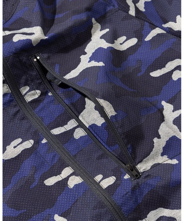 JOSEPH ABBOUD MOUNTAIN 【ストレッチ/軽量/撥水/ポケッタブル】エンボスカモフラージュ パーカー ネイビー系6