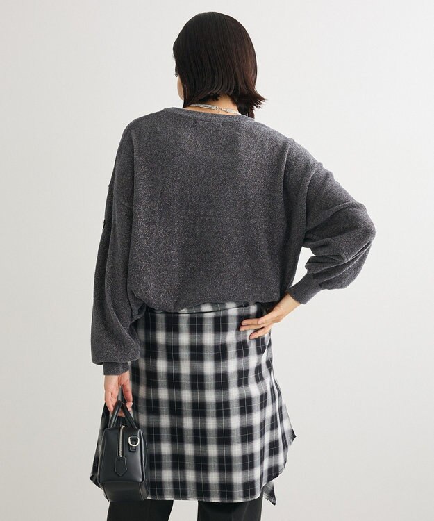 Green Parks 刺繍コードニットプルオーバー Gray