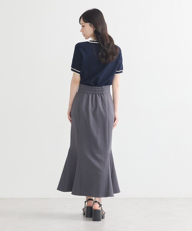 earth music&ecology フロントジップマーメイドスカート Gray