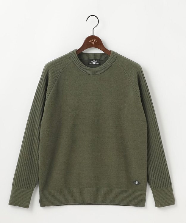 JOSEPH ABBOUD MOUNTAIN 【軽量/ソフト】ニットフリース プルオーバー ニット カーキ系